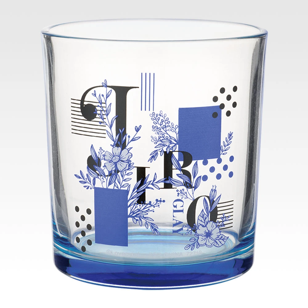 Glas mit farbigem Boden, Variante 4