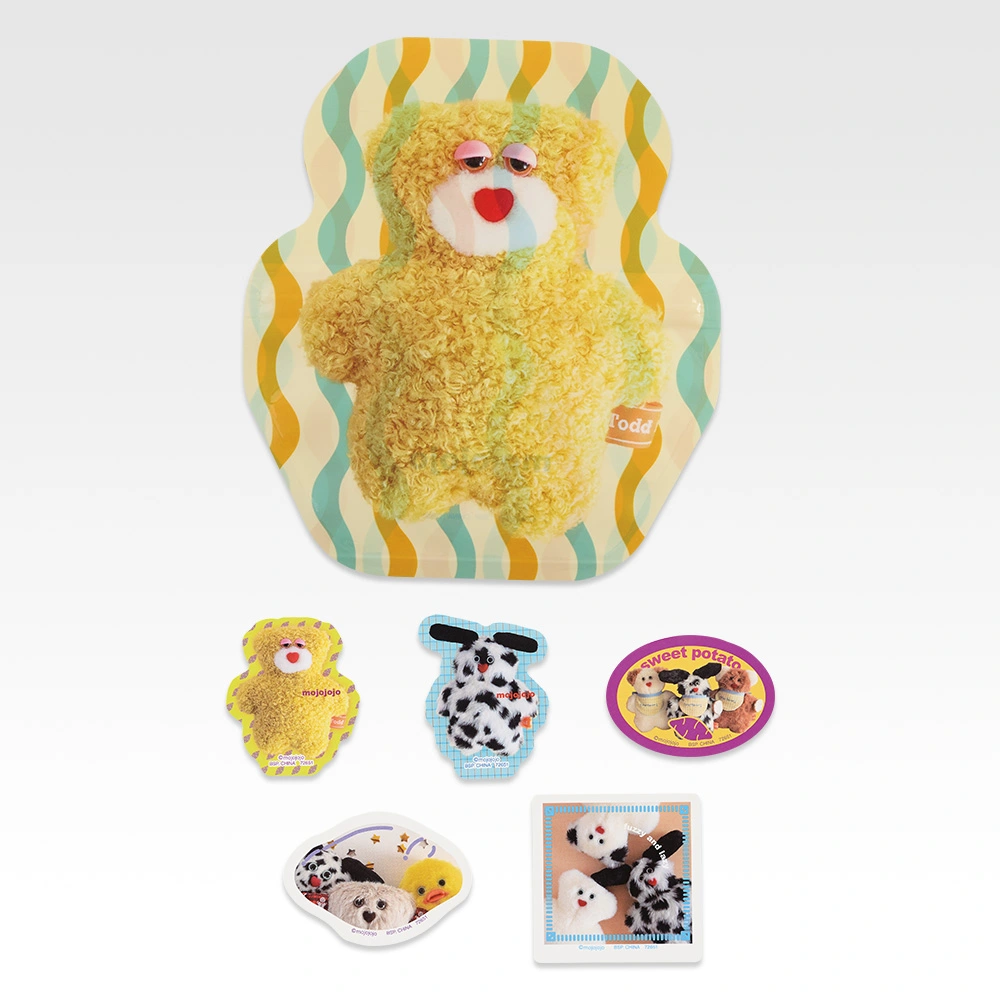 Reißverschlusstasche und Aufkleber Set, Variante 5