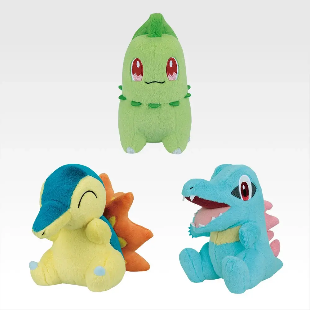 Plüschtiere der Starter-Pokémon aus der Johto-Region